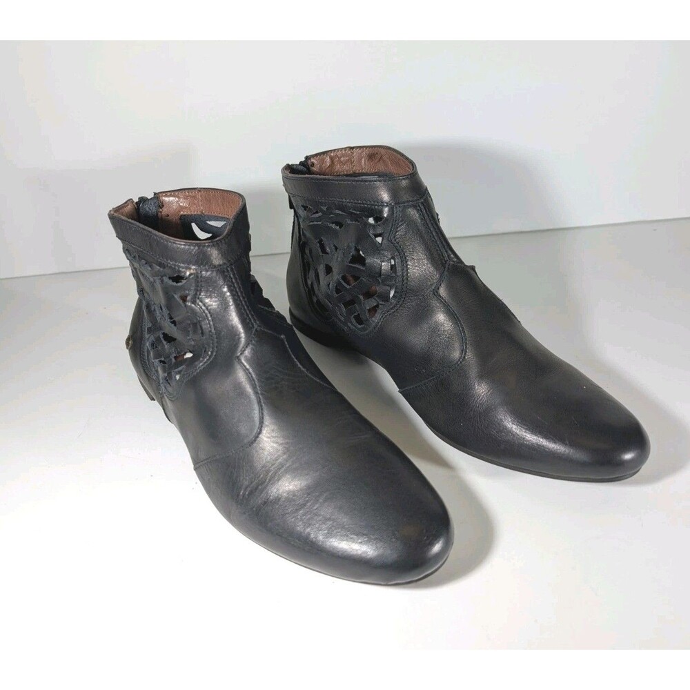 Neosens Ankle Boots Booties Leather Rear Zip 6.5 Cut Out